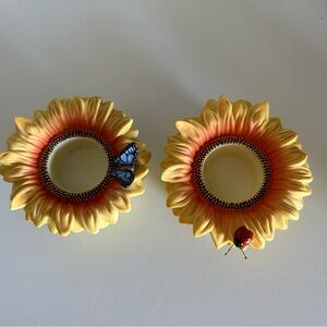 NEW PartyLite Sunflower Buddies Tea Light Candle Holders